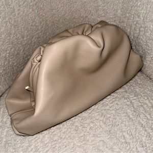 Beige nude clutch pouch designer look a like